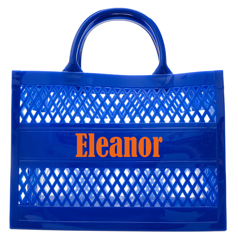 Personalized Name Color Jelly Beach Tote Bag | JNSBag52