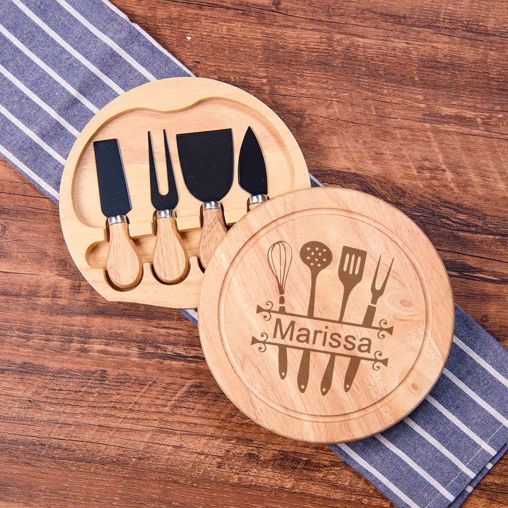 Personalized Monogrammed Cheese Knives Set for Unique & Love | JNSDec98