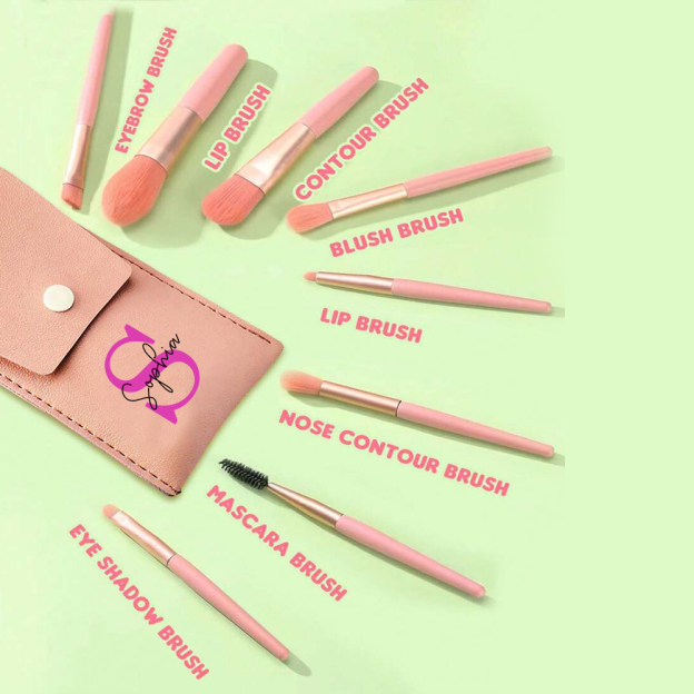 Personalized Monogram Makeup Brushes Set for Unique & Love | JNSBag0302