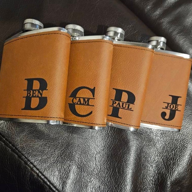 Personalized Monogrammed Leather Flask for Unique & Love | JNSDec99