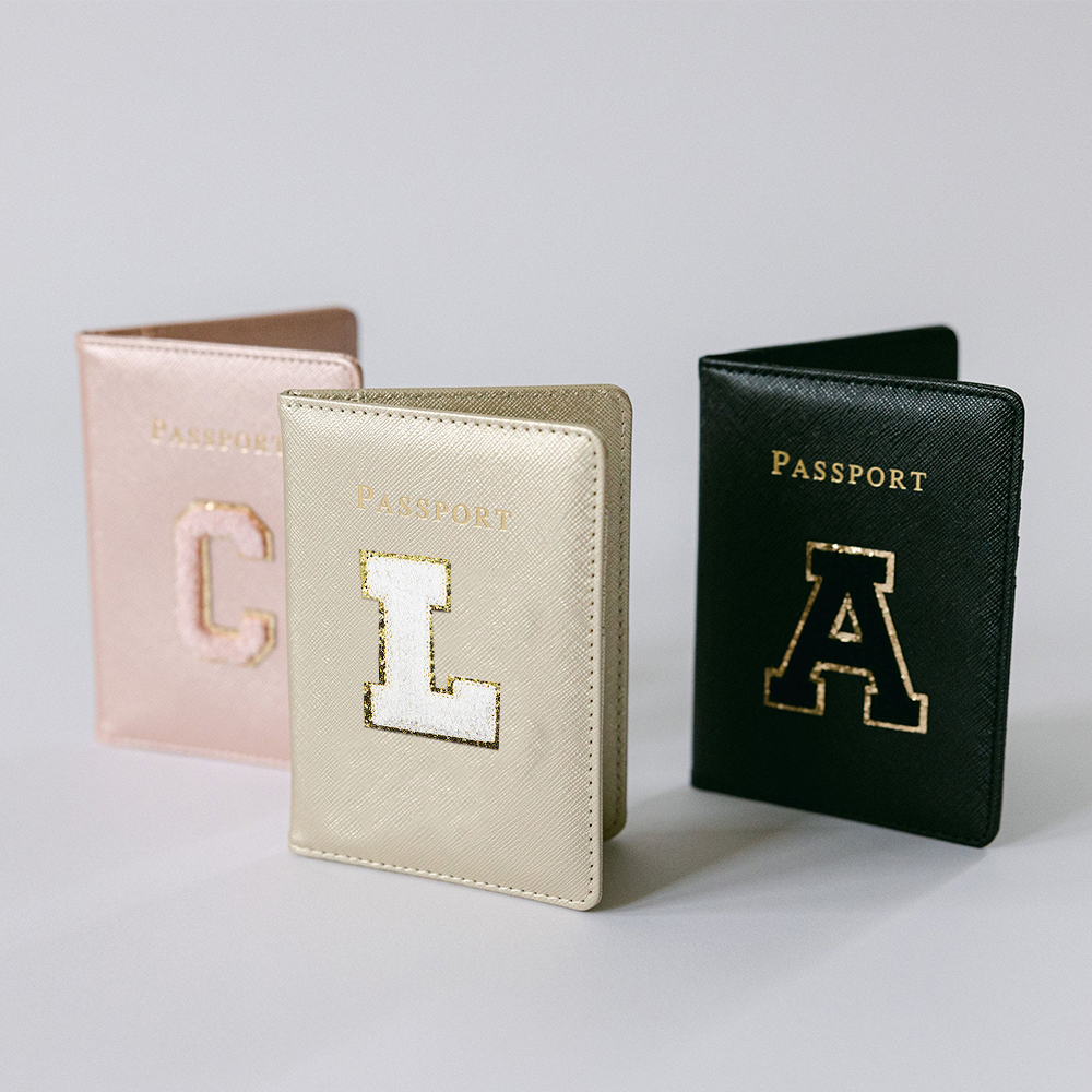 Personalized Chenille Letter Patch Passport Cover for Unique & Love | JNSCase05