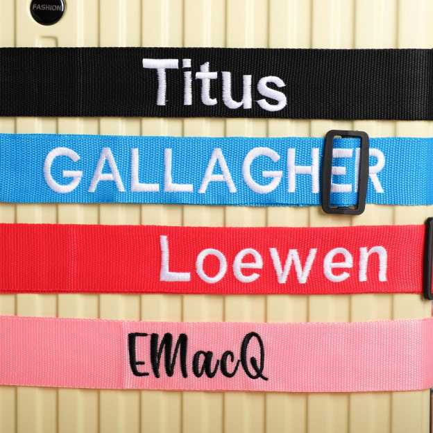 Personalized Name Embroidery Luggage Strap Belt | JNSDec145
