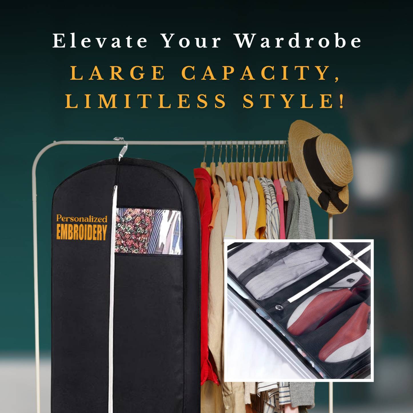 Personalized Embroidered Garment Bag Case for Travel | JNSBag47