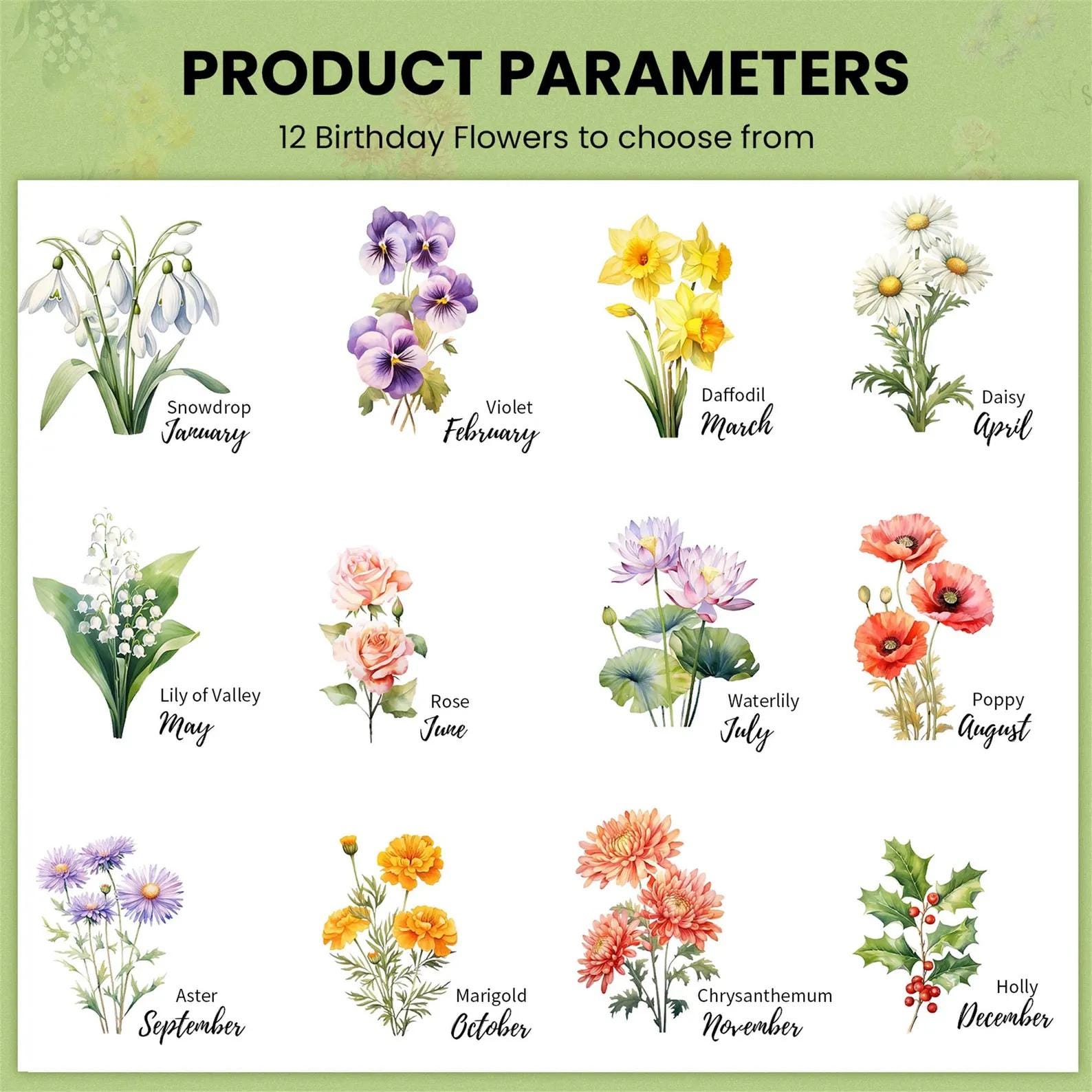 Personalized Name Birth Month Flower Gardening Bag for Unique & Love | JNSBag121