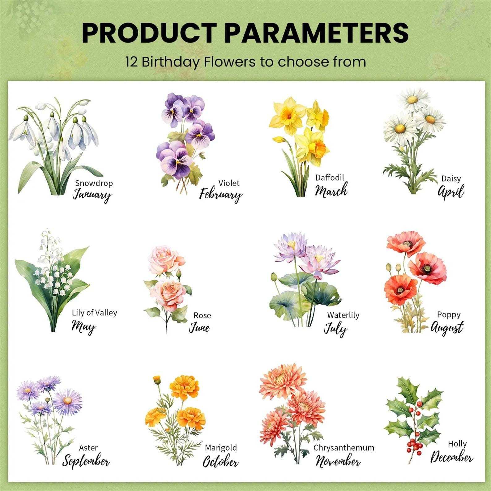 Personalized Name Birth Month Flower Gardening Bag for Unique & Love | JNSBag121