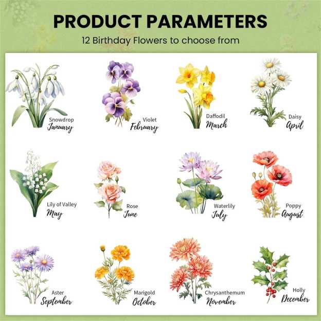 Personalized Name Birth Month Flower Gardening Bag for Unique & Love | JNSBag121