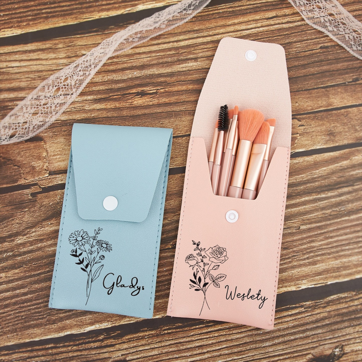 Personalized Wedding Makeup Brushes for Unique & Love | JNSBag14