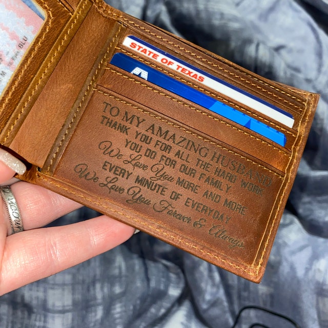 Personalized Engraved Leather Wallet for Unique & Love | JNSBag18