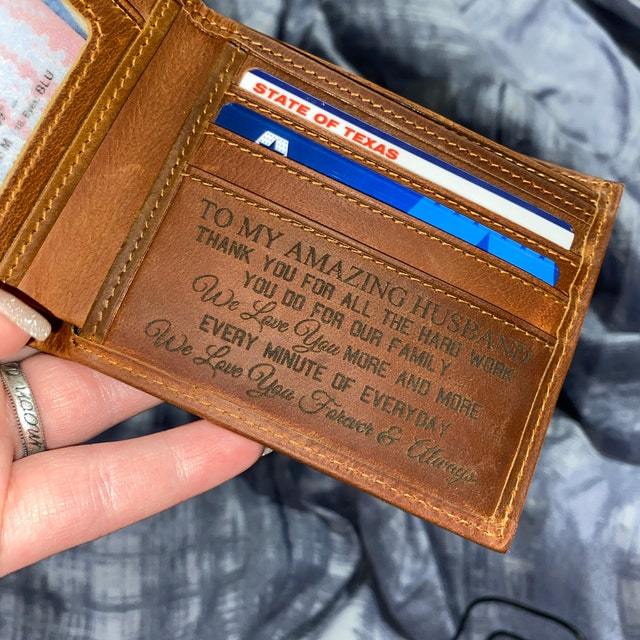 Personalized Engraved Leather Wallet for Unique & Love | JNSBag18