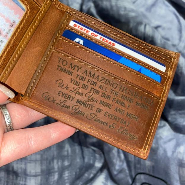 Personalized Engraved Leather Wallet for Unique & Love | JNSBag18