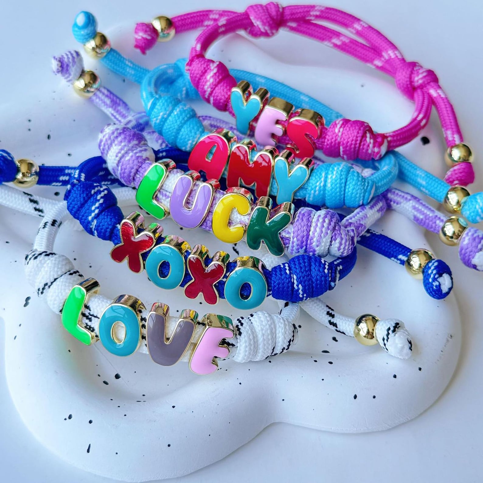 Personalized Enamel Beads Letter Bracelet for Unique and Love | JNSDec223