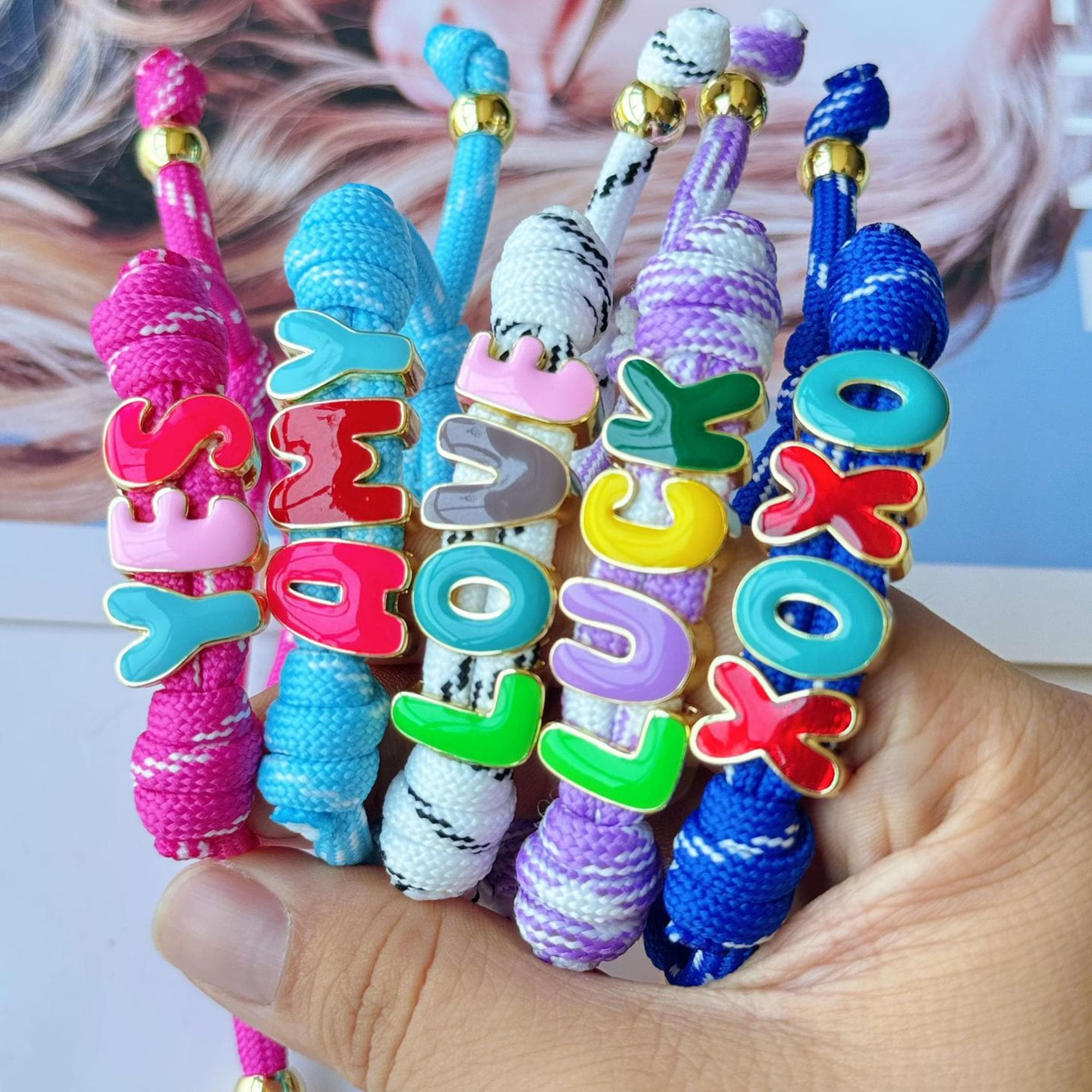 Personalized Enamel Beads Letter Bracelet for Unique and Love | JNSDec223