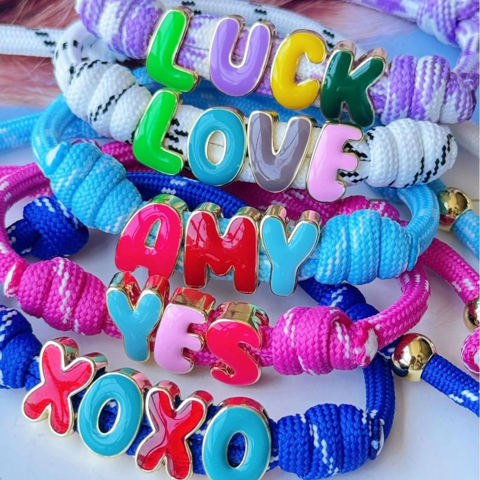 Personalized Enamel Beads Letter Bracelet for Unique and Love | JNSDec223
