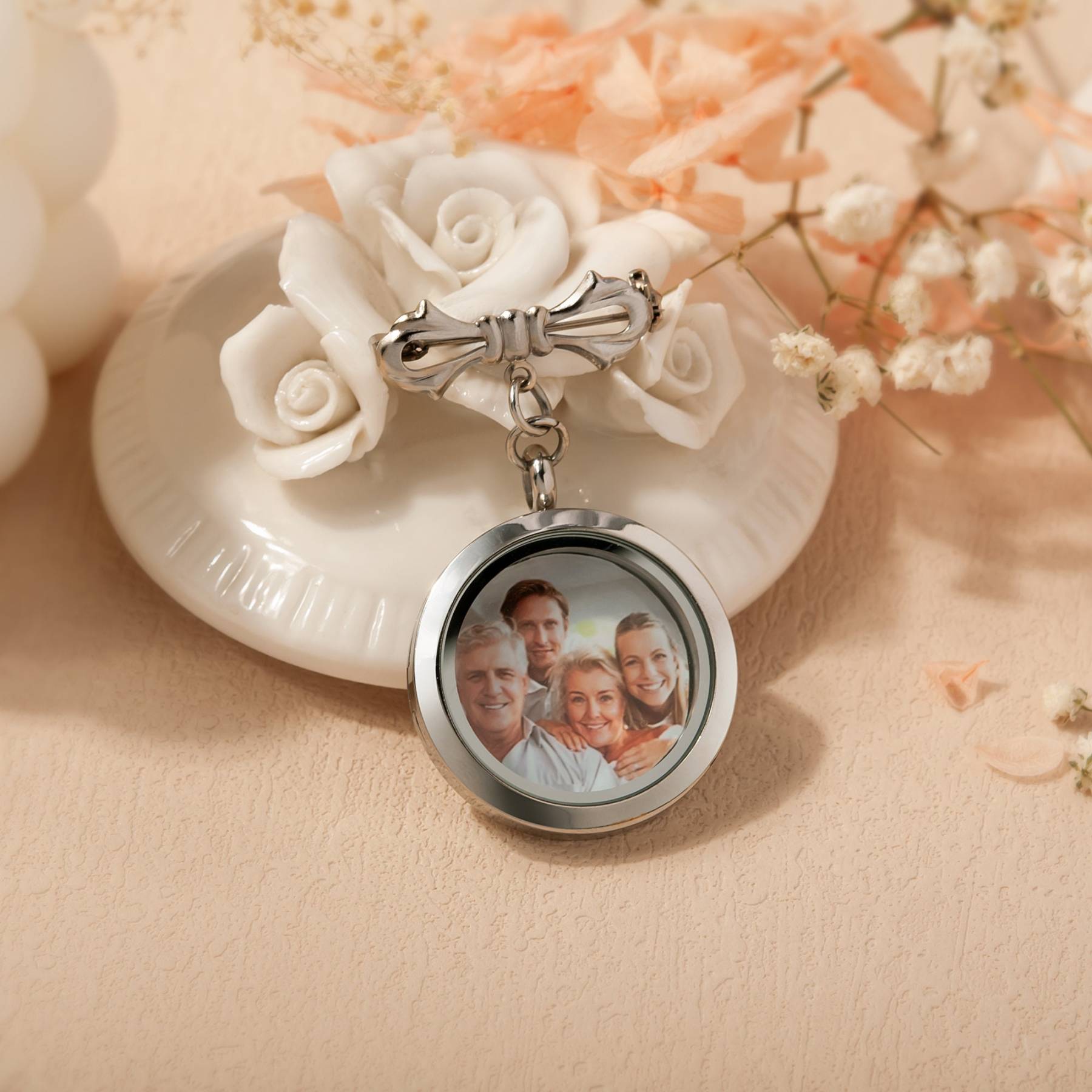 Personalized Photo Wedding Boutonniere Lapel Pin for Unique & Love | JNSDec89