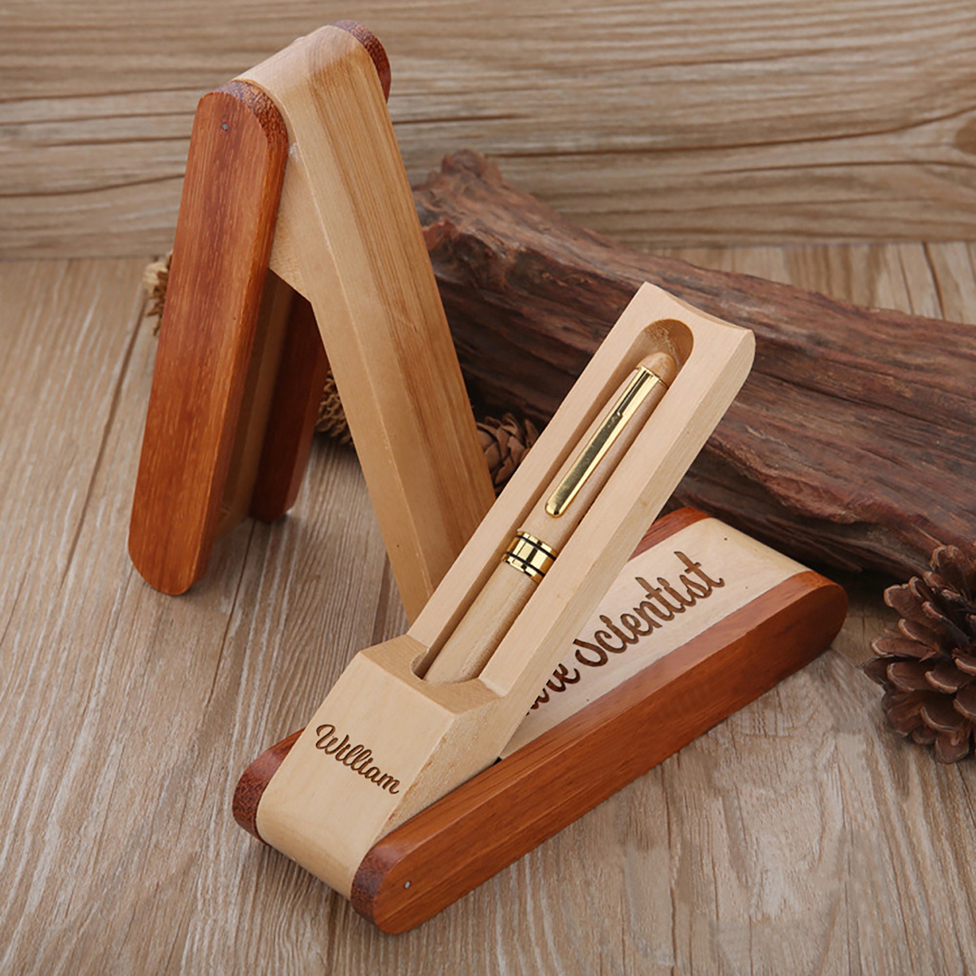 Personalized Engraved Pen with Wooden Box for Unique & Love | JNSDec149