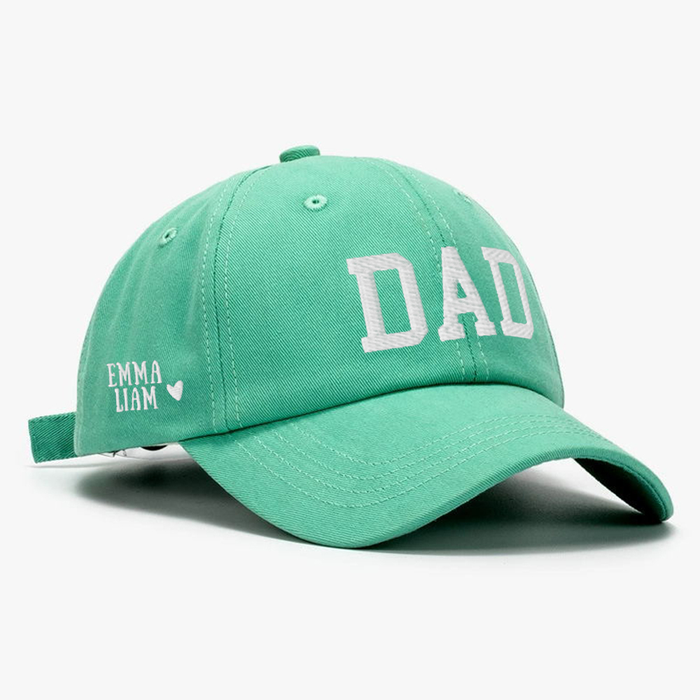 Personalized Embroidered DAD Hat with Kids Names for Unique & Love | JNSHat10
