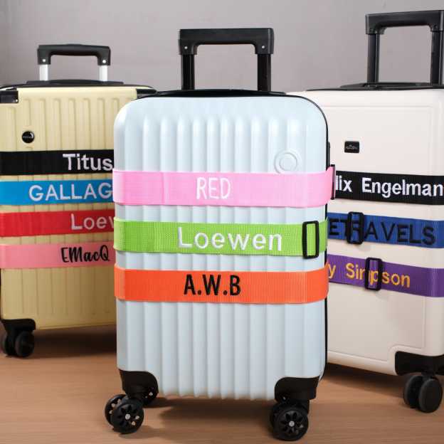 Personalized Name Embroidery Luggage Strap Belt | JNSDec145