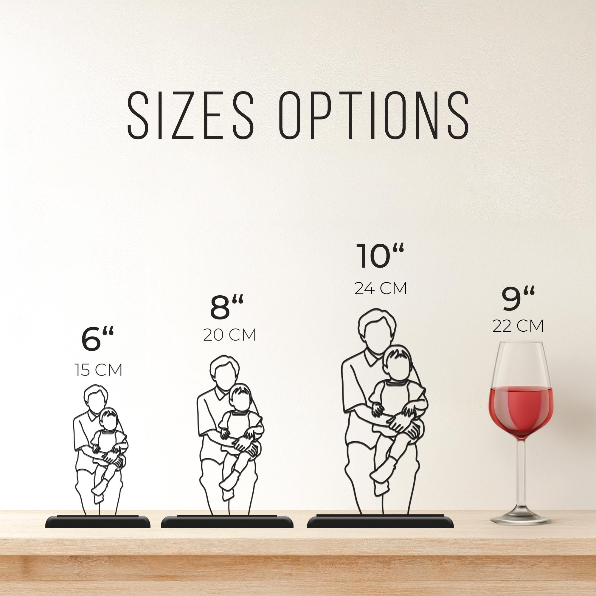 Personalized  Family 3D Line Sculpture Art Portrait Decor | JNSDec198