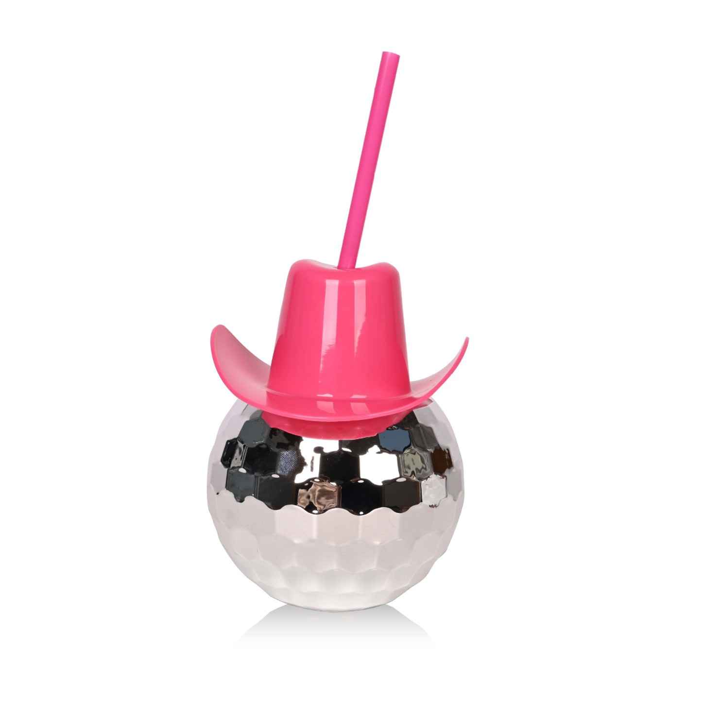 Personalized Cowboy Hat Disco Ball Cup with Straw for Unique & Love | JNSDec90