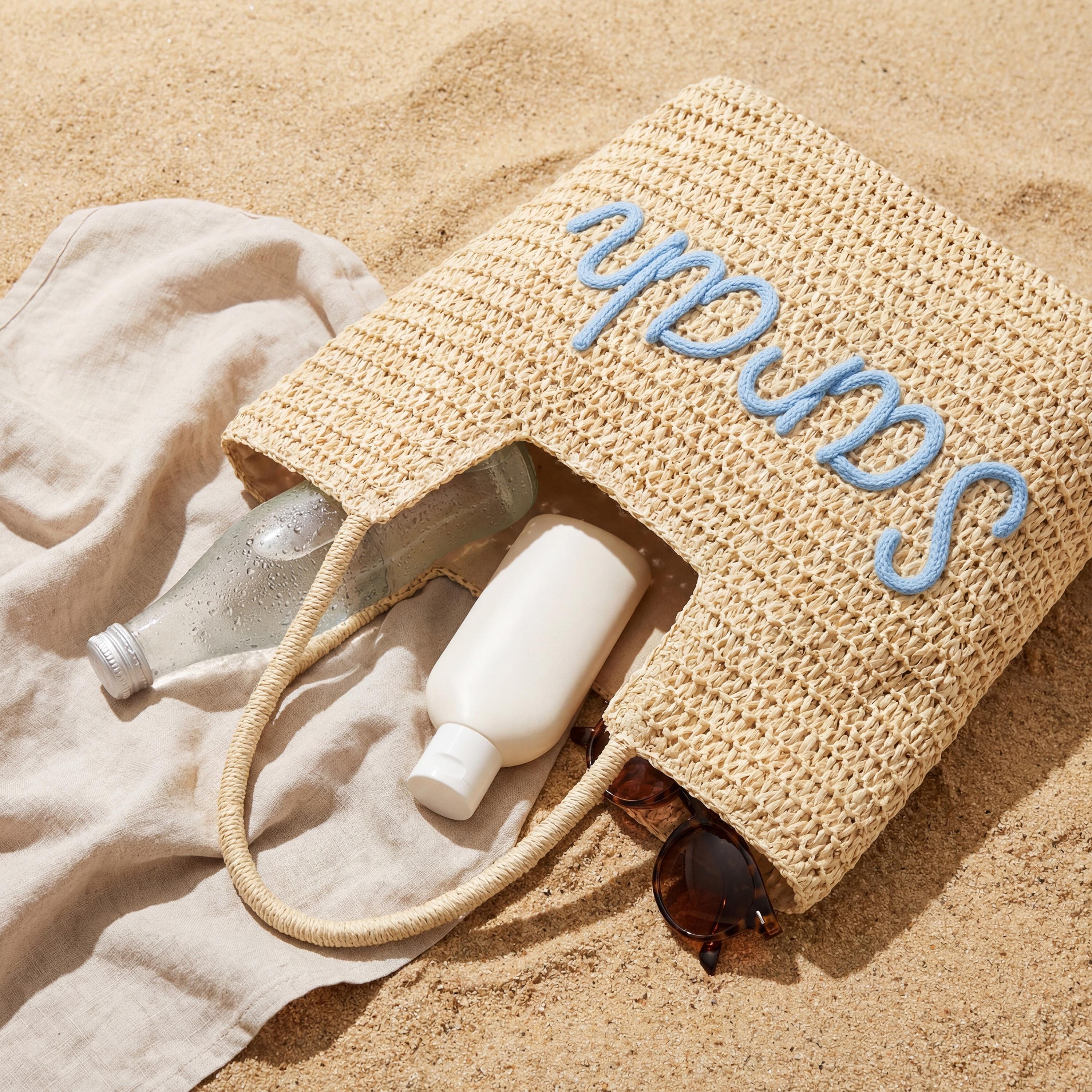 Personalized Hand Embroidered Beach Tote Bag for Unique & Love | JNSBag136