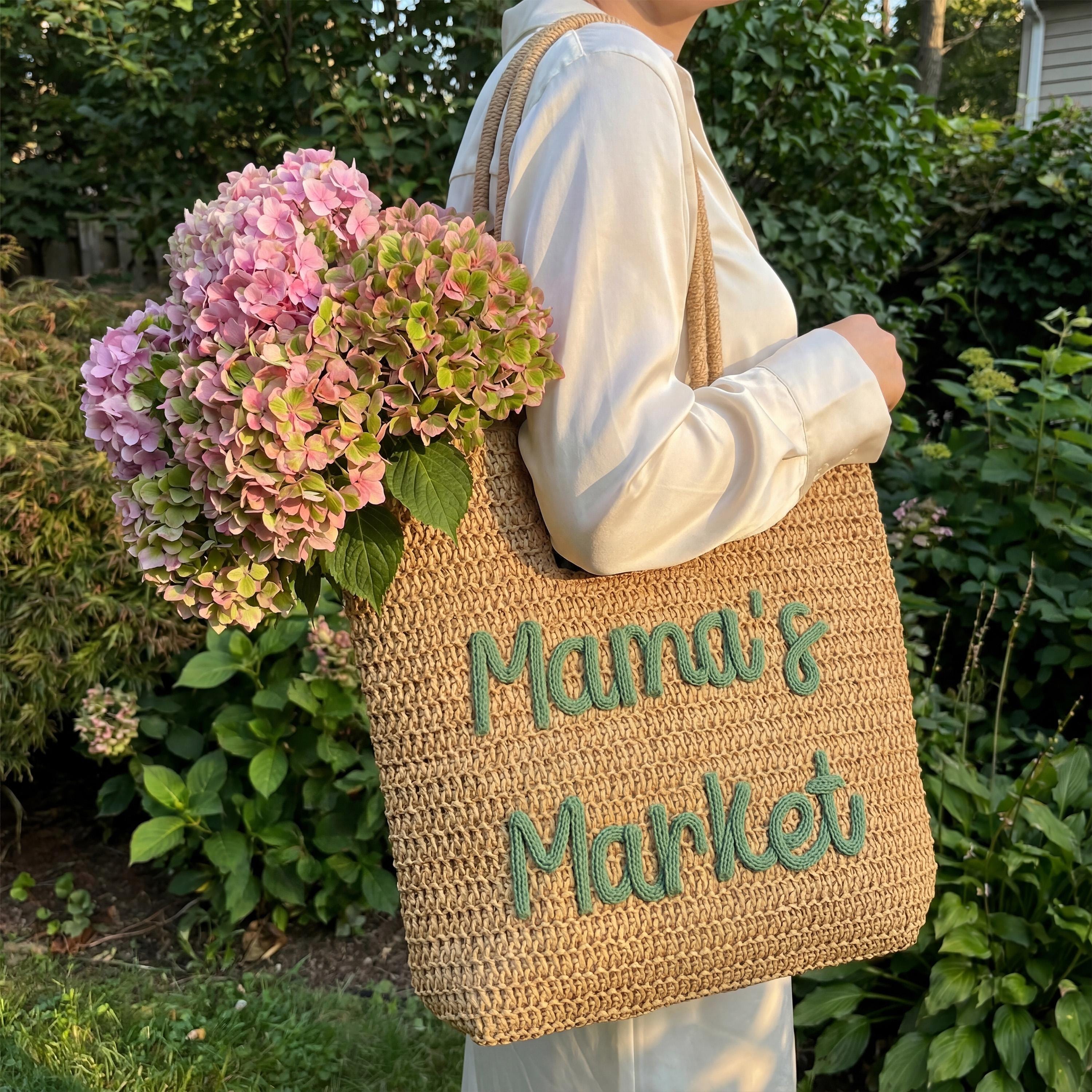 Personalized Hand Embroidered Beach Tote Bag for Unique & Love | JNSBag136