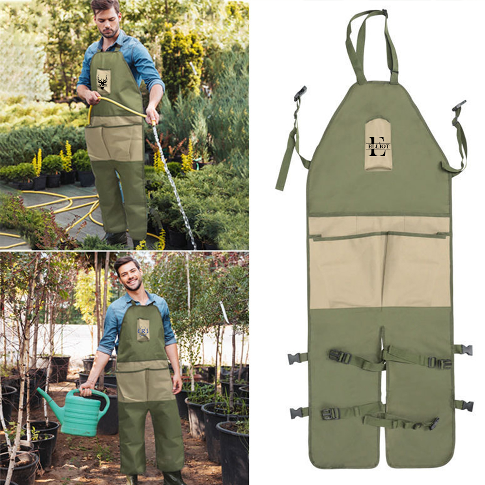 Personalized Monogrammed Garden Multiple Pocket Apron with Leg Protector | JNSCloth41