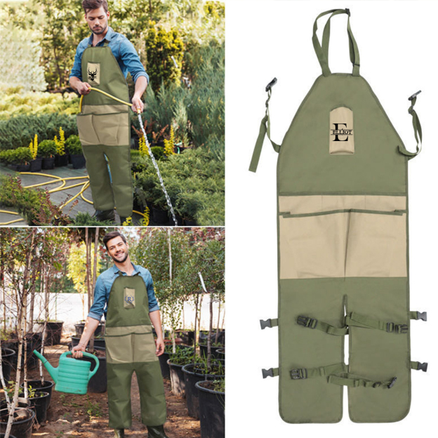 Personalized Monogrammed Garden Multiple Pocket Apron with Leg Protector | JNSCloth41