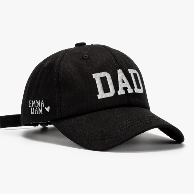 Personalized Embroidered DAD Hat with Kids Names for Unique & Love | JNSHat10