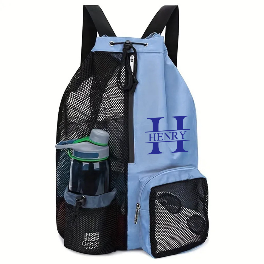 Personalized Monogram Mesh Swim Backpack with Wet Pocket for Unique & Love | JNSBag105