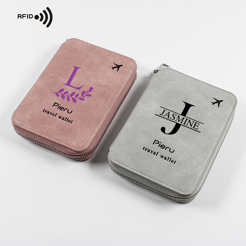 Personalized Monogram Leather Passport Cover with RFID Blocking | JNSCase11