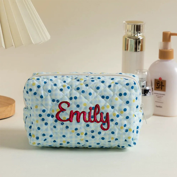 Personalized Name Embroidered Travel Makeup Bag for Unique & Love | JNSBag108