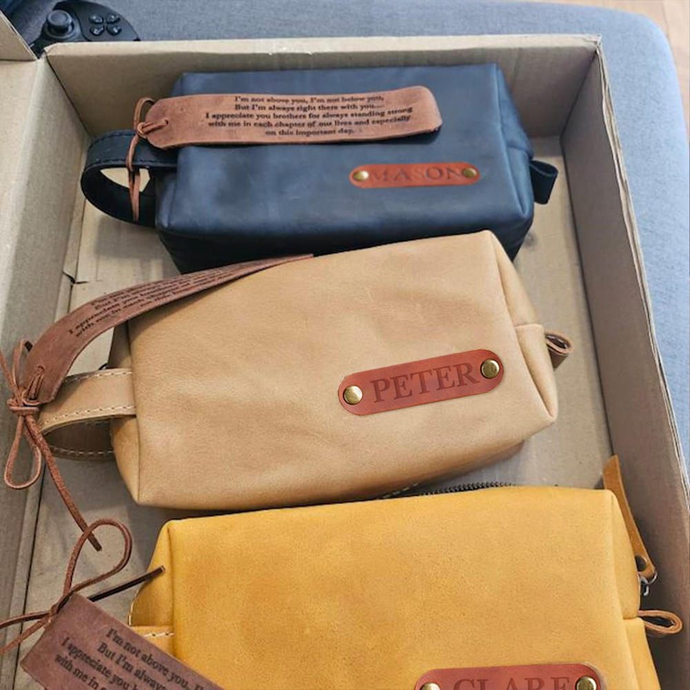 Personalized Men's Toiletry Leather Bag for Unique & Love | JNSBag38