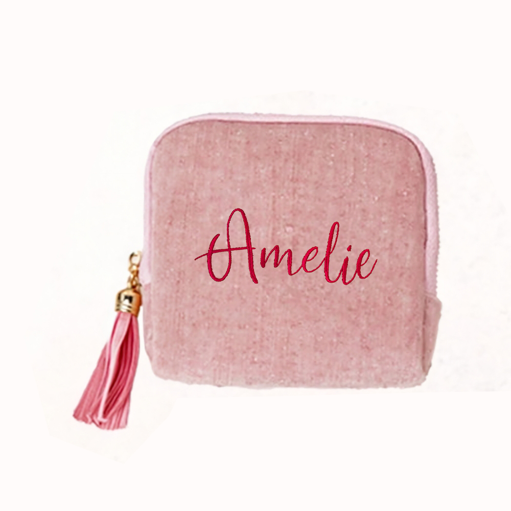 Personalized Embroidered Travel Jewelry Organizer Case for Unique & Love | JNSBag117