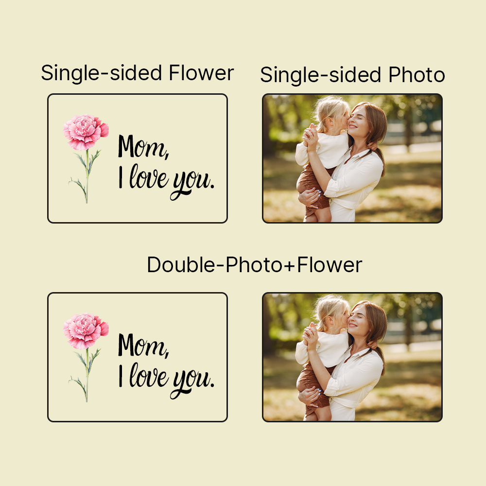 Personalised Handmade Lining Photo Purse Gift For Mom