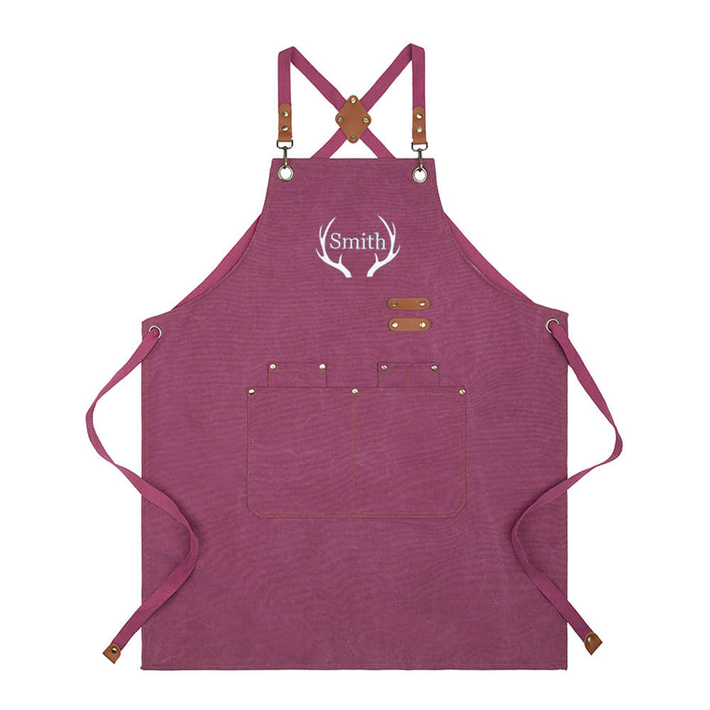 Personalized Name Embroidered Canvas Apron | JNSCloth35