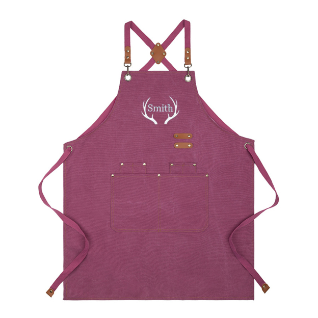 Personalized Name Embroidered Canvas Apron | JNSCloth35