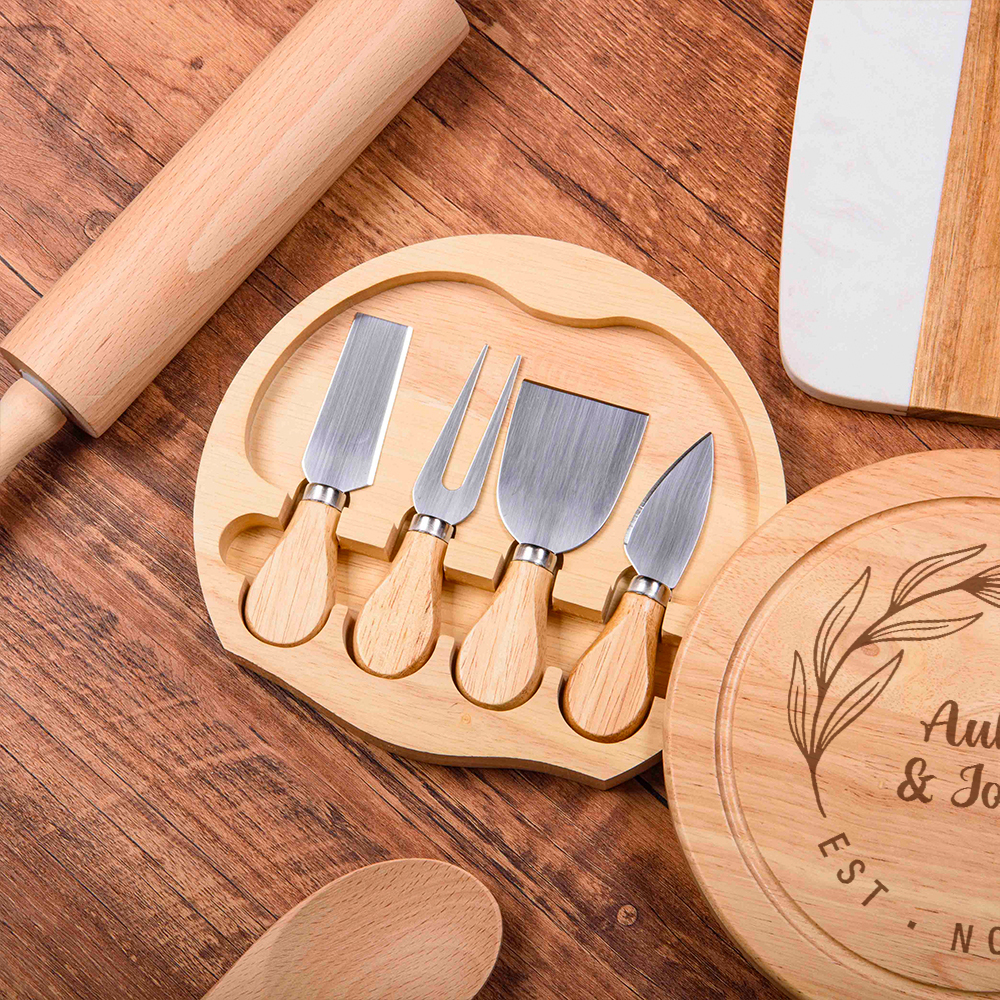 Personalized Monogrammed Cheese Knives Set for Unique & Love | JNSDec9
