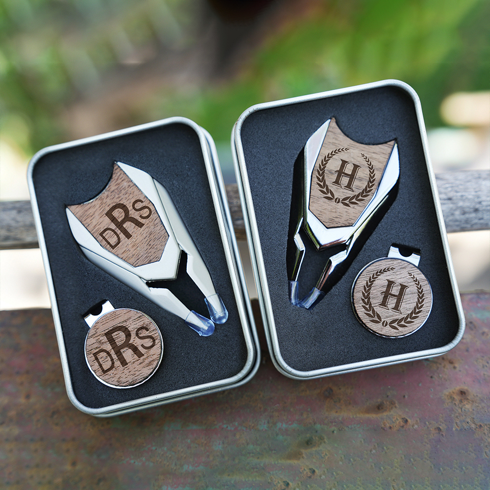 Personalized Monogram Golf Divot Tool and Ball Marker Set | JNSTool06