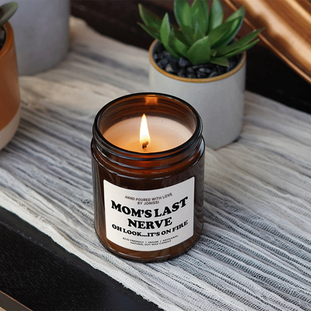 Personalized Mom's Last Nerve Scented Soy Candle for Unique & Love | JNSDec59
