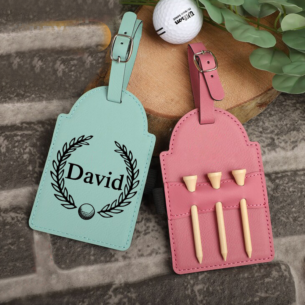 Personalized Leather Monogram Golf Tees Bag Tag for Unique & Love | JNSTool15
