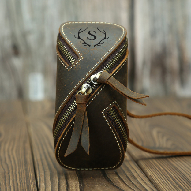 Personalized Monogram Engraving Leather Key Bag for Unique & Love | JNSBag84