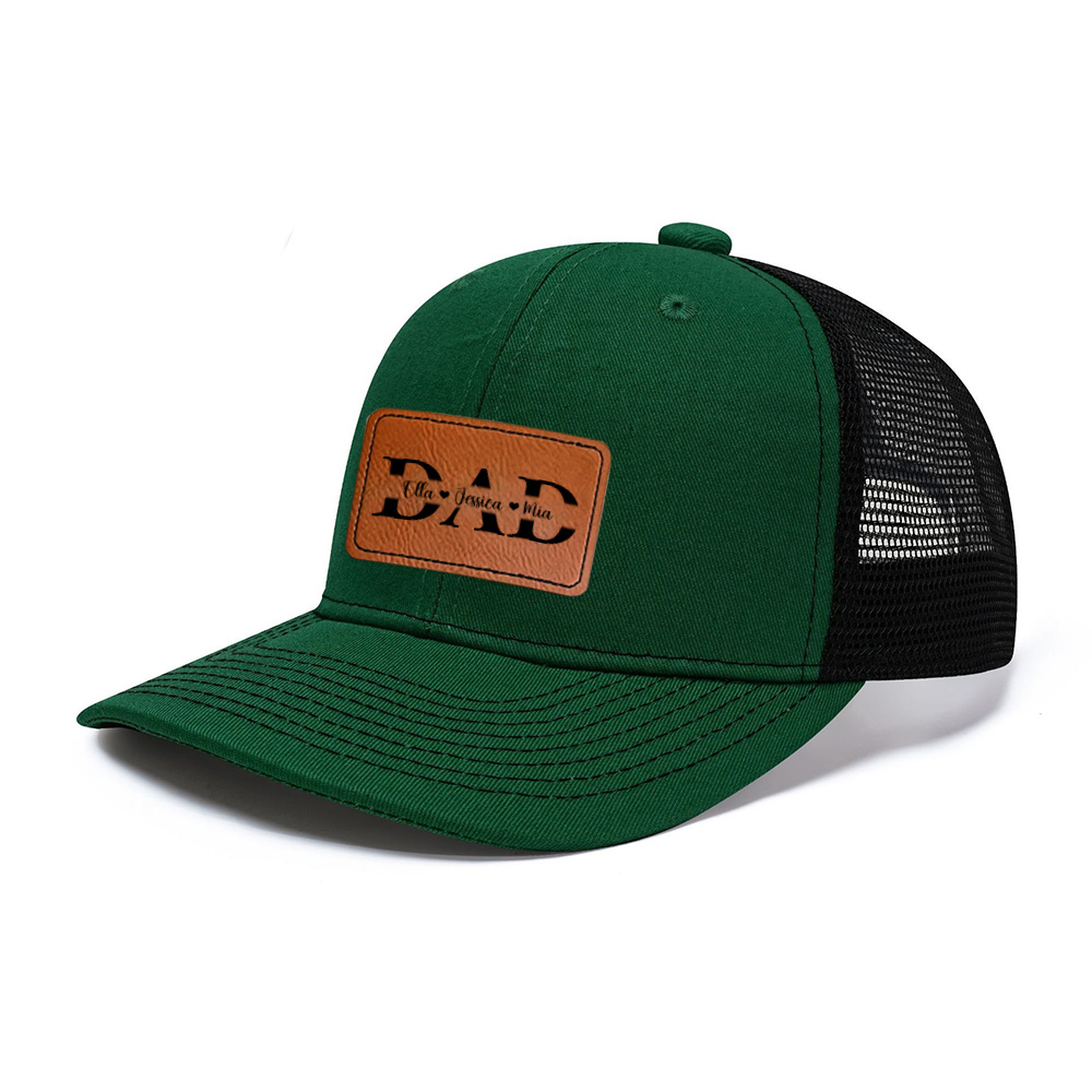 Personalized DAD Hat with Kids Names for Unique & Love | JNSHat09