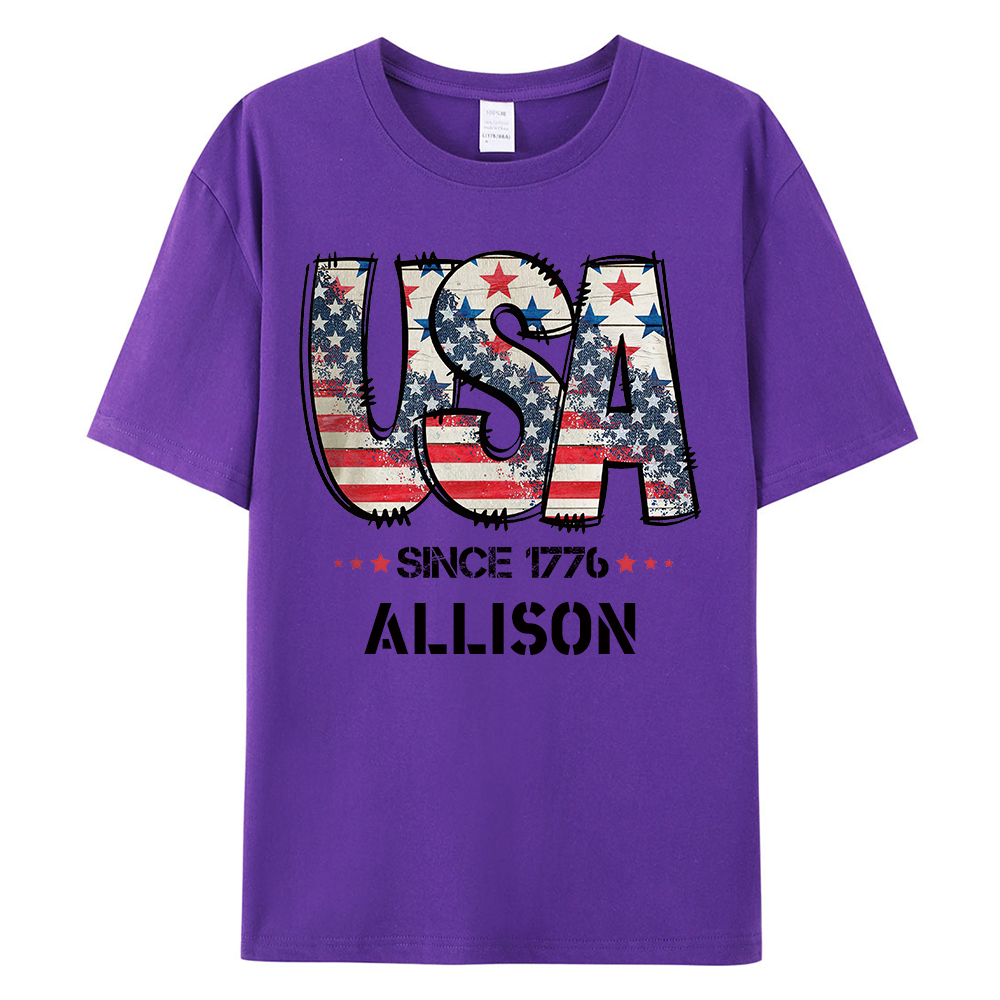 Personalized July 4th Patriotic Shirt for Unique & Love | JNSJuly29