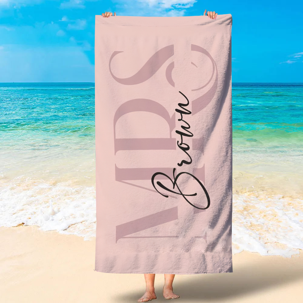Personalized Couple Beach Towels for Unique & Love | JNSTowel05