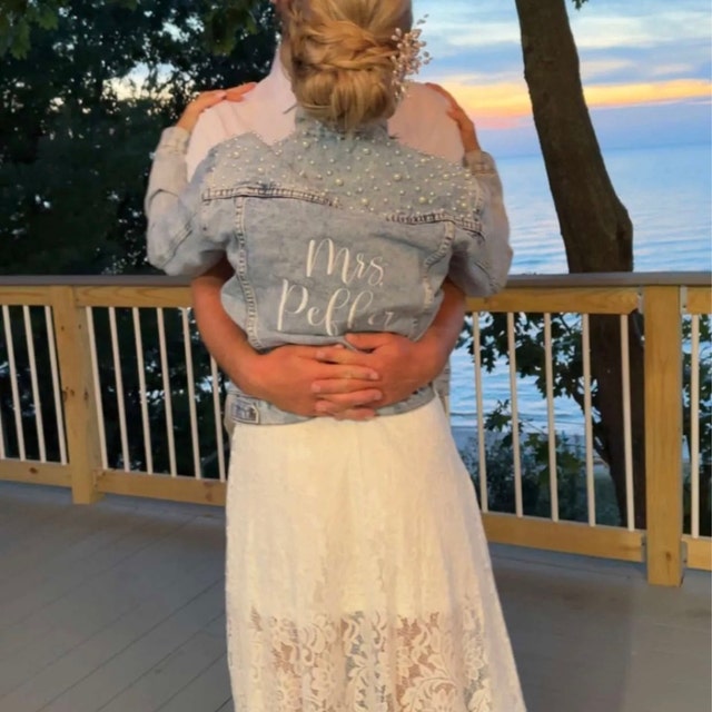 Personalized Wedding Denim Jacket | JNSCloth08