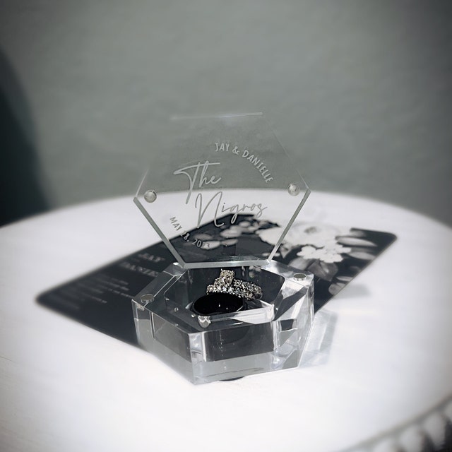 Personalized Wedding Acrylic Ring Box for Unique & Love | JNSDec73