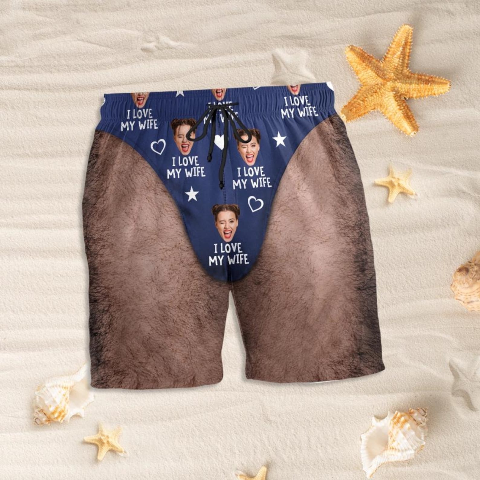Personalized Face Photo Beach Swim Trunks Shorts for Unique & Love | JNSCloth66