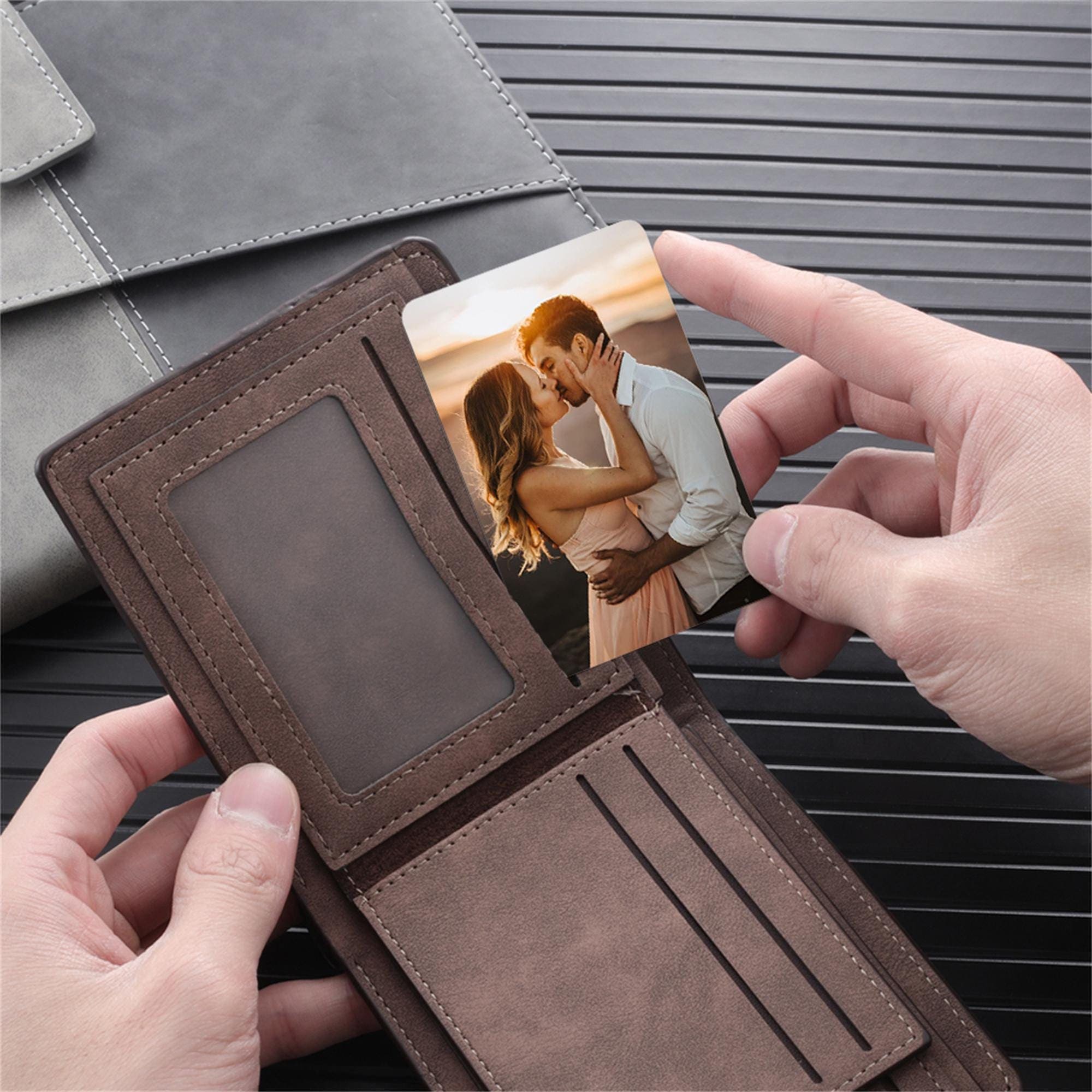 Personalized Metal Color Engraved Photo Wallet Insert Card for Unique & Love | JNSDec155