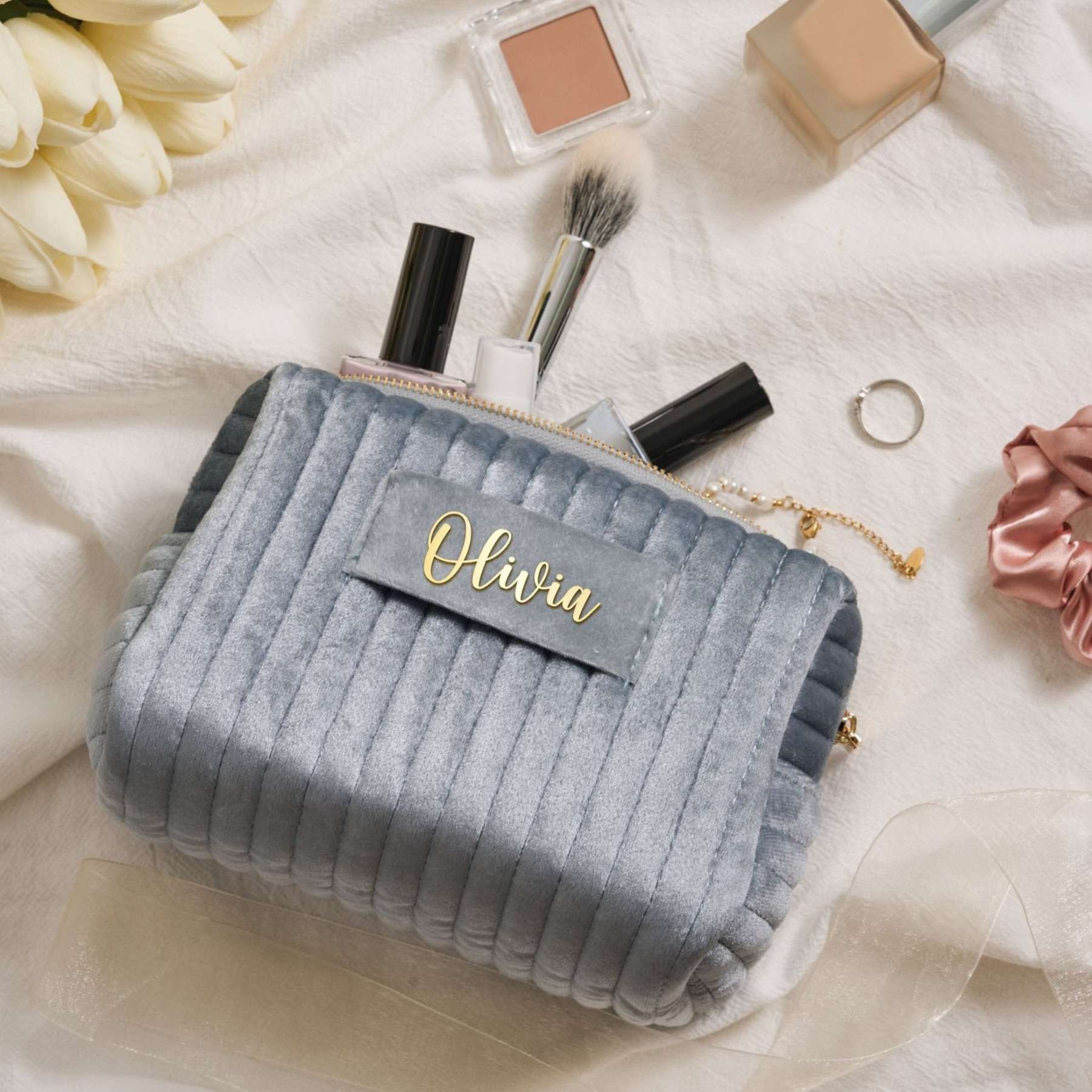 Personalized Velvet Makeup Bag for Unique & Love | JNSBag24