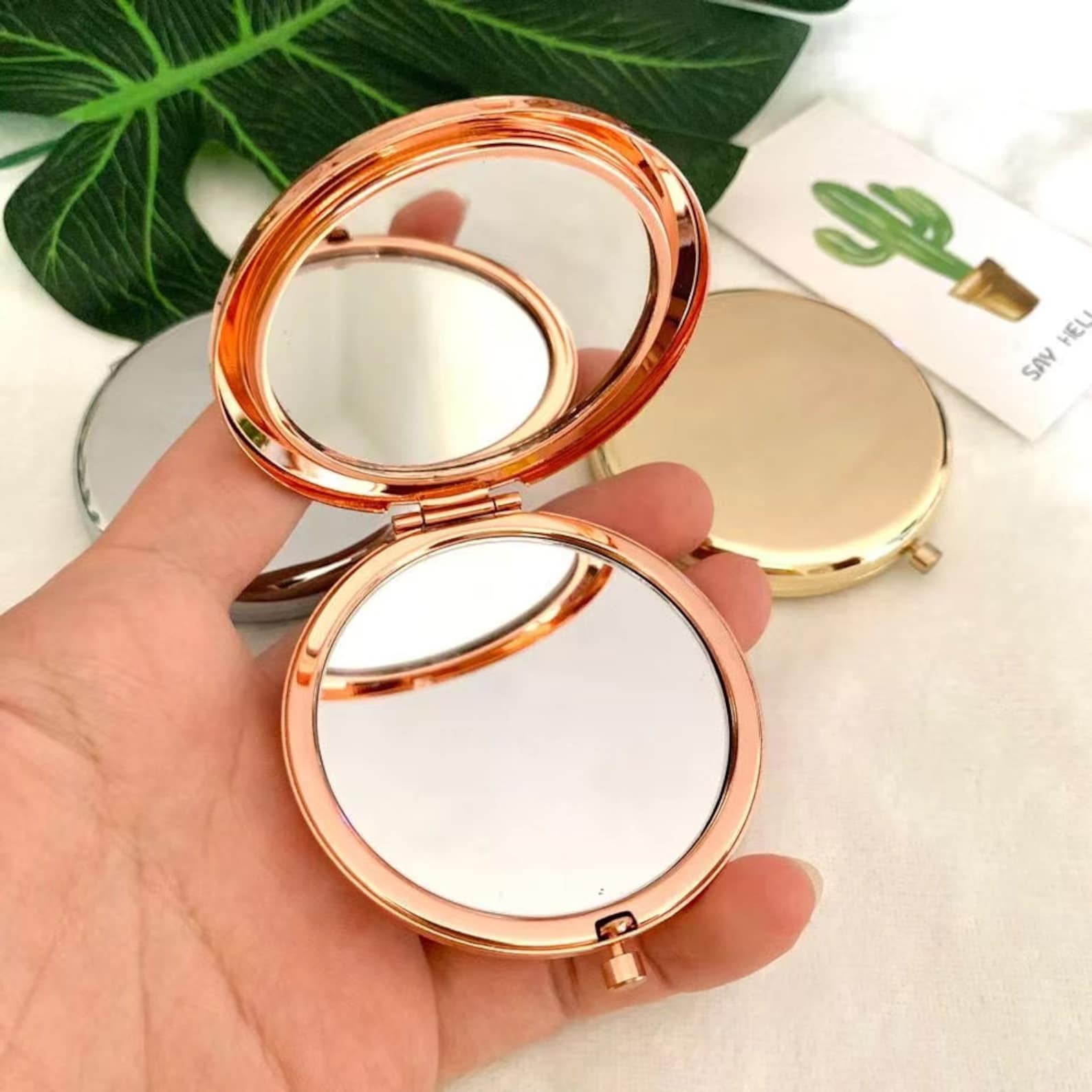 Personalized Monogram Folding Mirrors for Unique & Love | JNSDec30